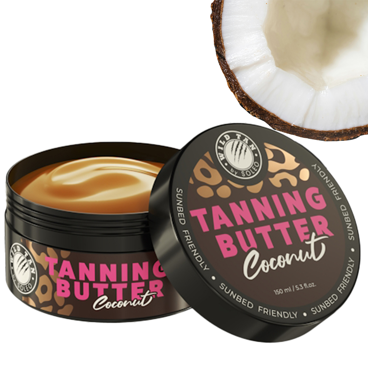Kokosové opalovací máslo Wild Tan Coconut Tanning Butter sklenice 150 ml