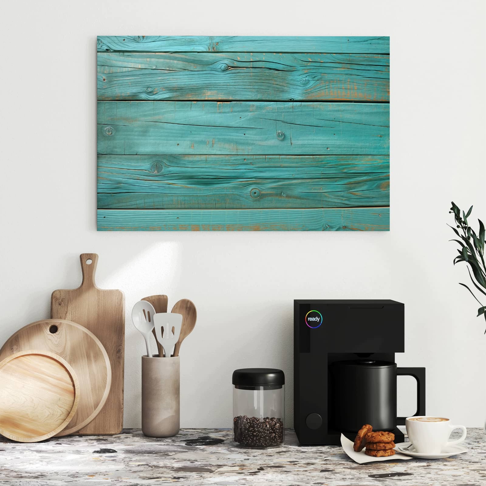 Magnetická tabule Prkna Tyrkysový 60 × 40 cm
