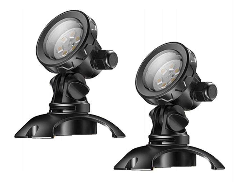 LAMPY LED 2x 1W BIAŁE OŚWIETLENIE DO OCZKA OGRODU