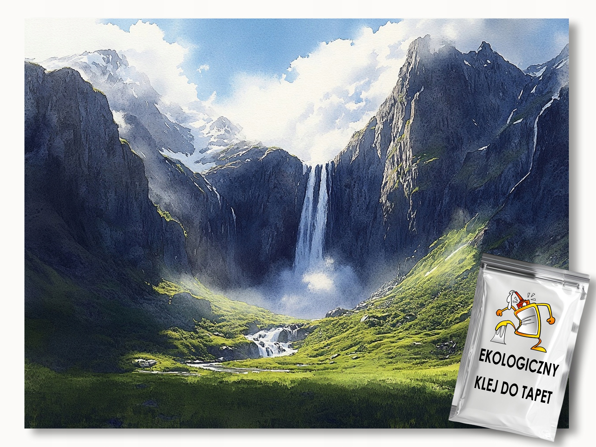 Fototapeta Flizelina Krajina Norsko Hory Vodopád Lofoty 300x280 155g