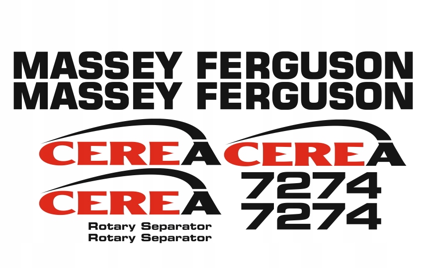 Samolepky s nálepkou Mf Massey Ferguson Cerea 7274