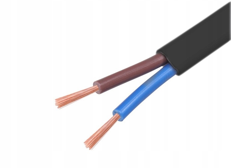 

Przewód OMYp 2x0.75mm czarny płaski