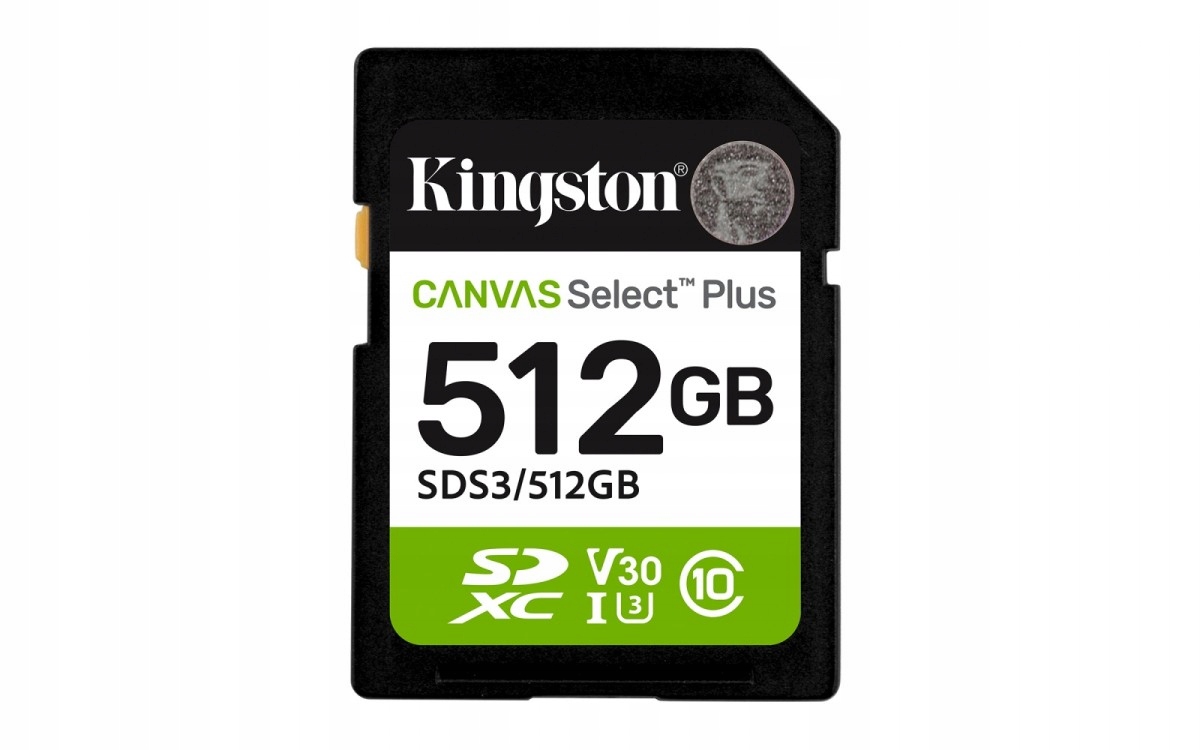 Kingston Paměťová karta Sd 512 Gb Canvas Select Plus Gen3 150MB/s