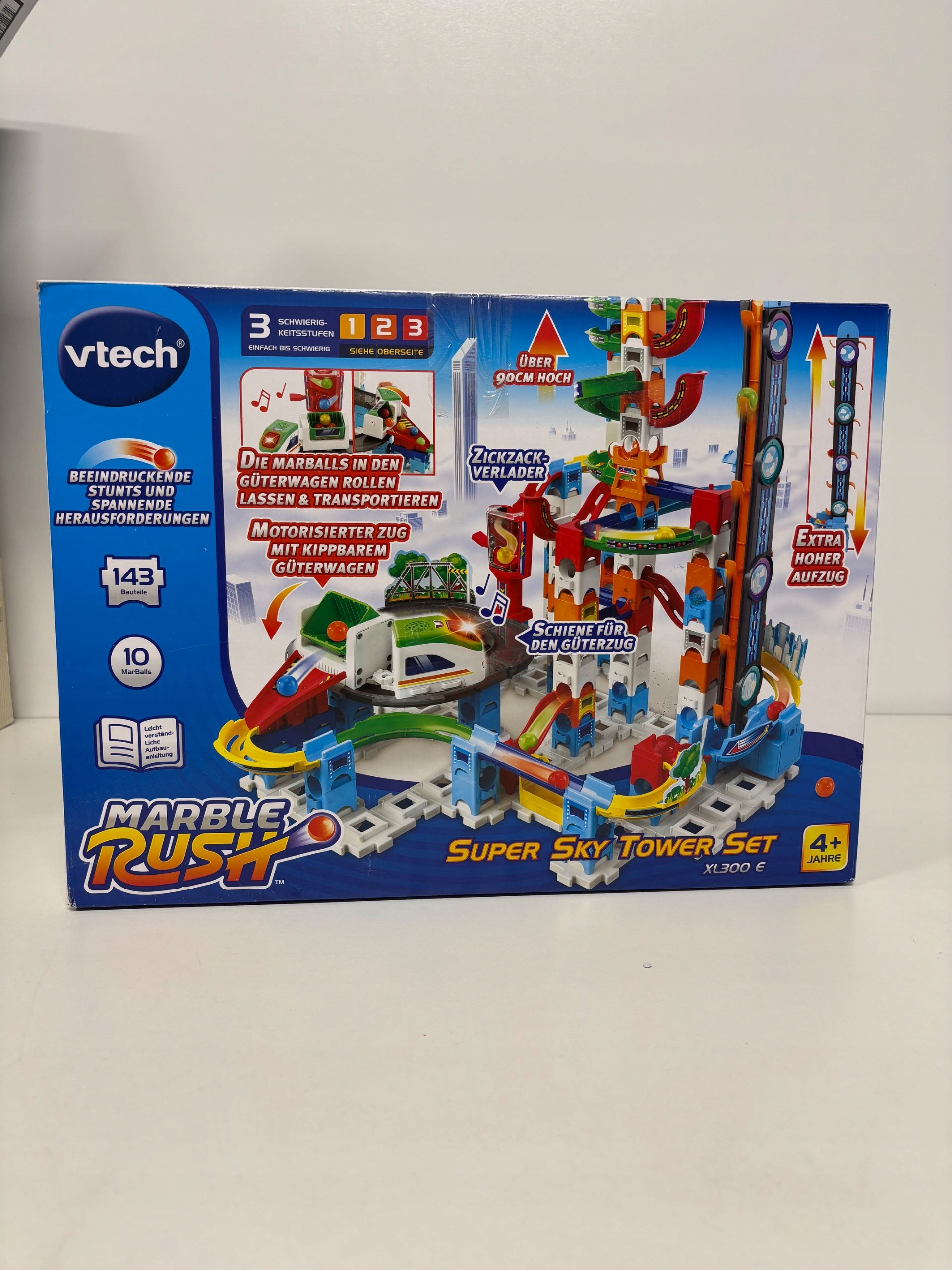 Tor kulkowy VTech Marble Rush Super Sky Tower Set XL300 E 153 el. OPIS!! Kolor wielokolorowy