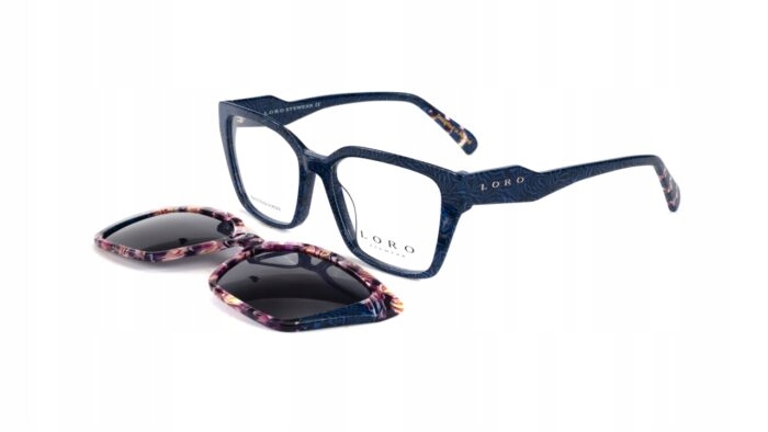 Oprawki Okulary Loro Eyewear Femi L7 z nakładką przeciwsłoneczną damskie