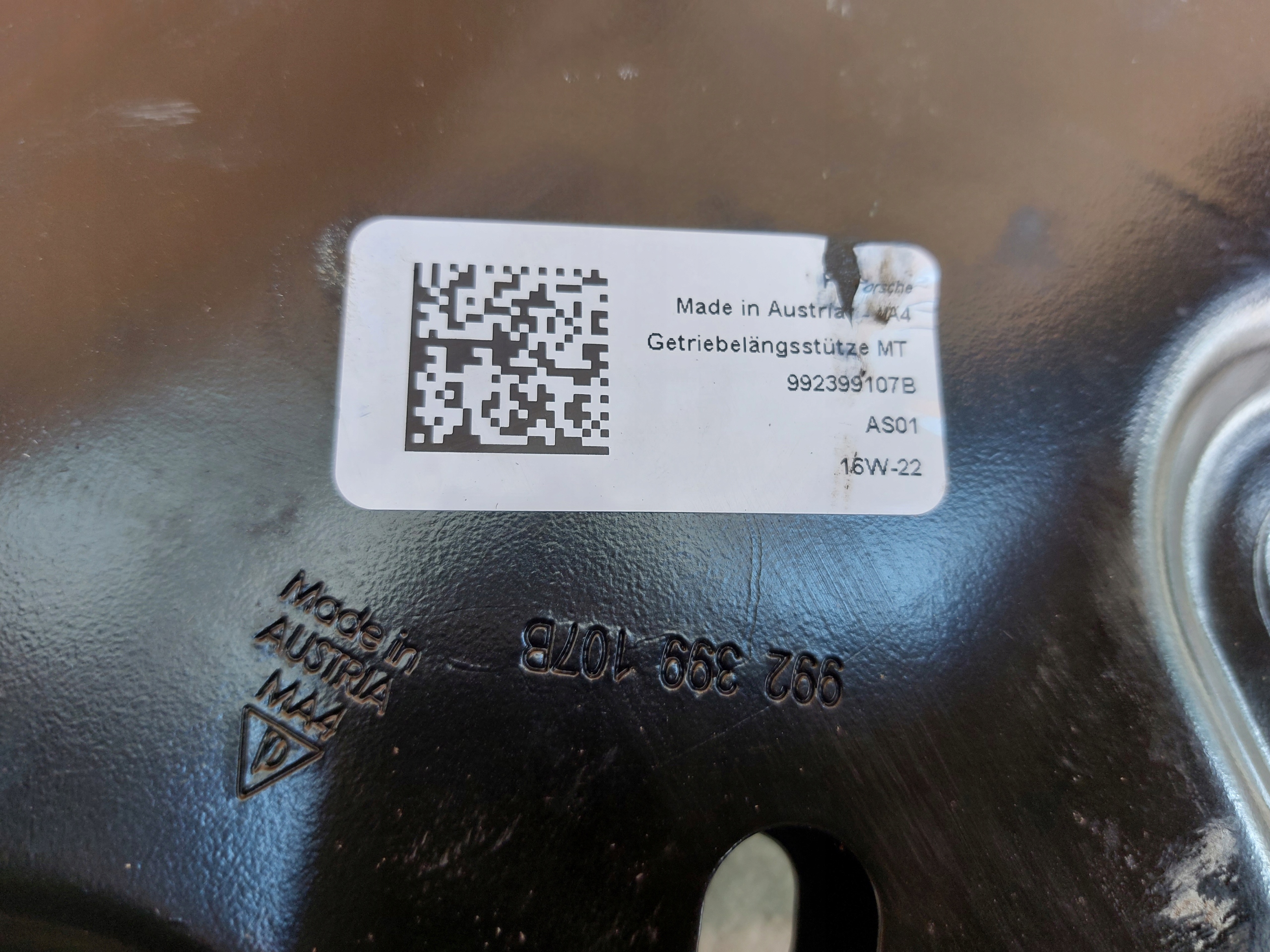 supporto staffa cambio ingranaggi PORSCHE 911 992 GT3