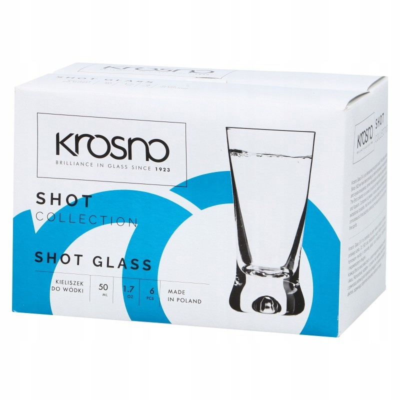 Kieliszki do wódki X 50 ml SHOT 6 sztuk KROSNO