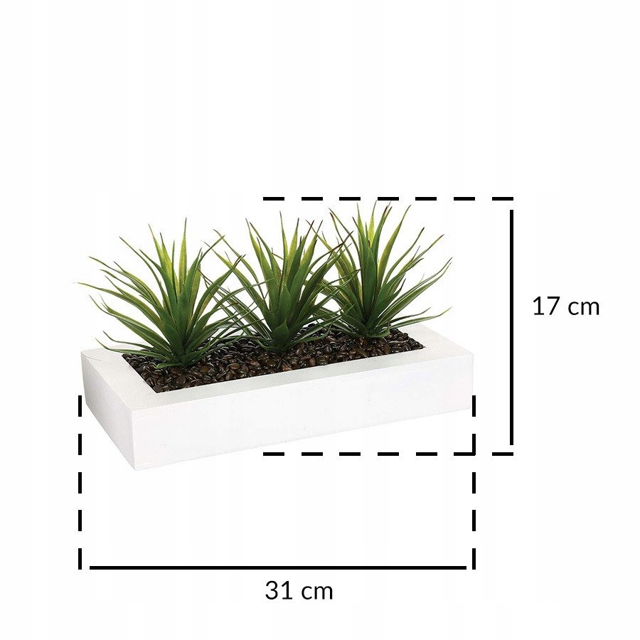 ALOES w białej doniczce DEKORACJA do łazienki Marka Atmosphera