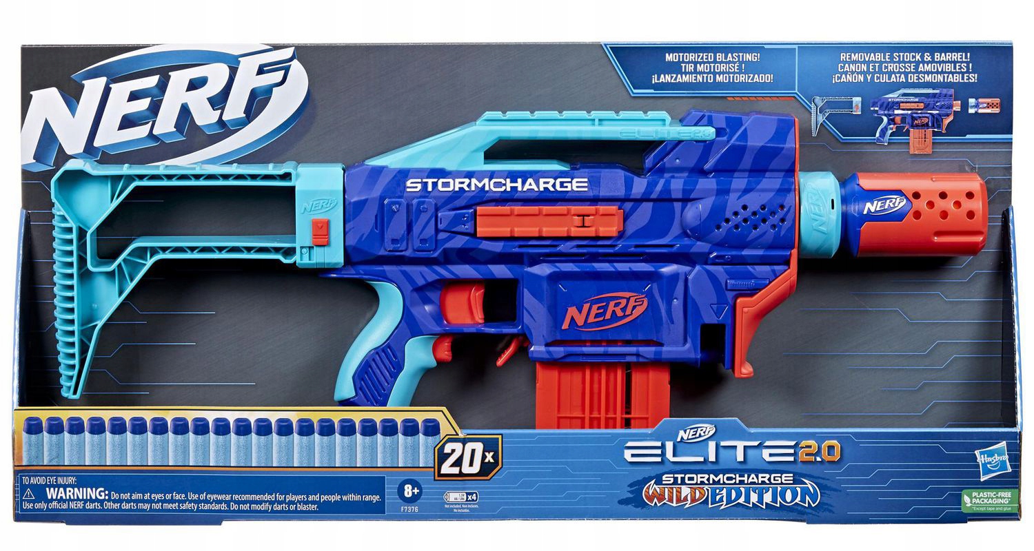 PISTOLET NERF ELITE 2.0 ZESTAW STORMCHARGE WILD EDITION F7376 MEGAPACK Materiał plastik