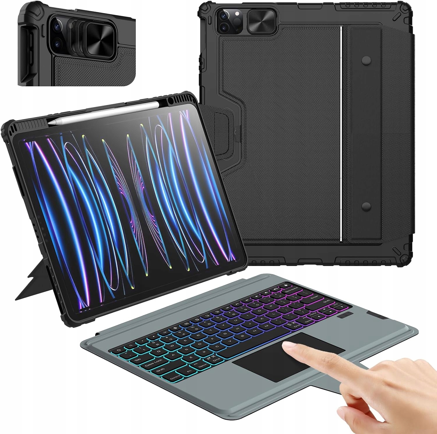 Puzdro s klávesnicou Nillkin pre iPad Pro 12.9, 7 farieb, 500 mAh