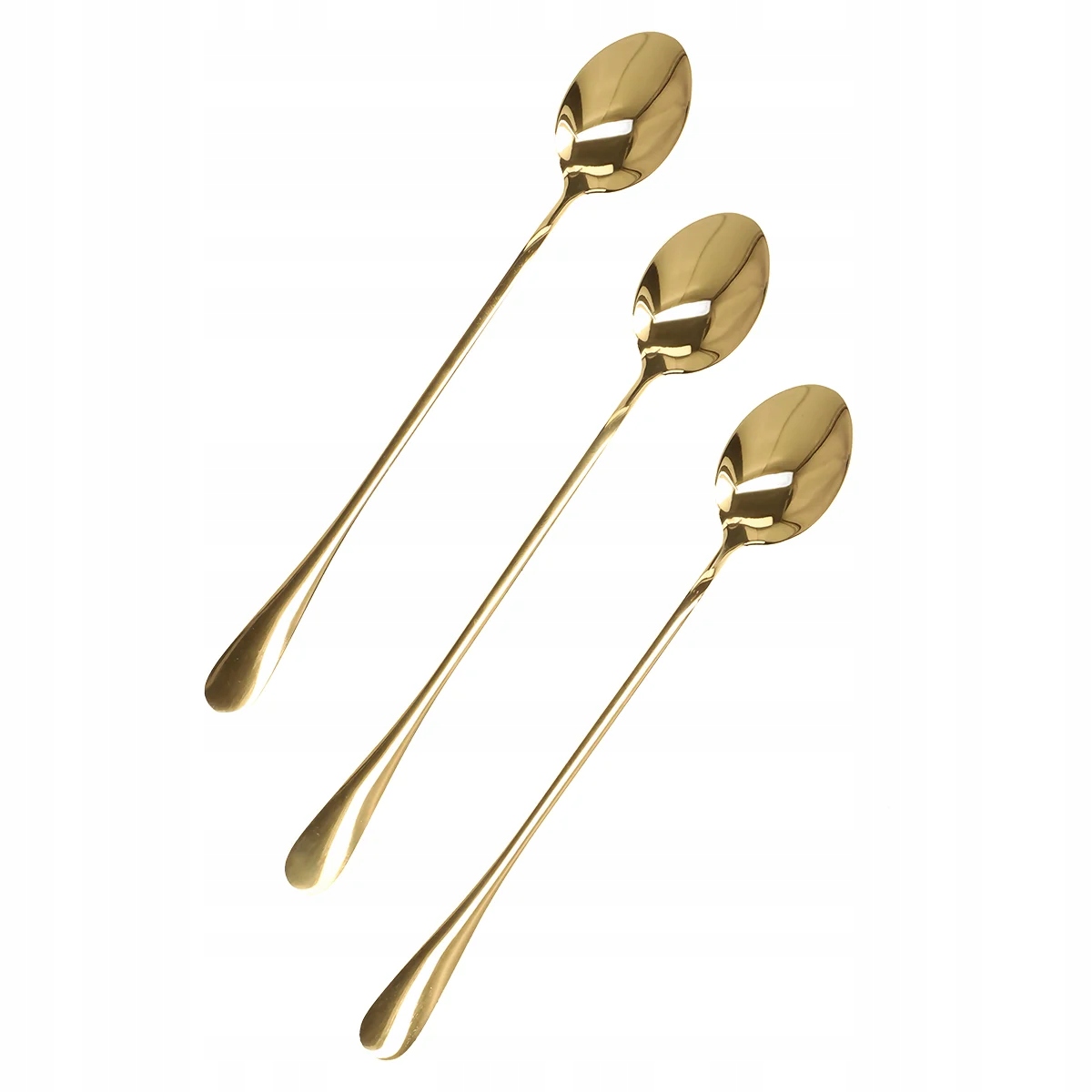 Zestaw STILO łyżeczek latte złotych 3 szt. HOMLA