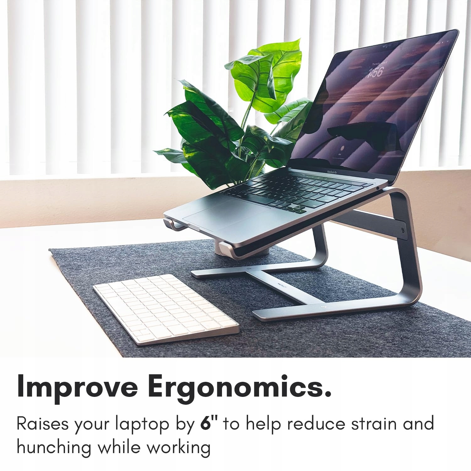 MACALLY ALUMINIOWY STOJAK NA LAPTOPA DO BIURKA UNIWERSALNY 25-44 CM — miniatura 3