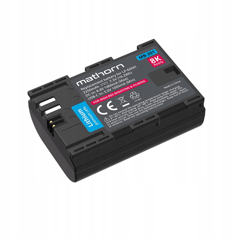 Akumulator Mathorn MB-201 2250mAh USB-C zamiennik Canon LP-E6NH