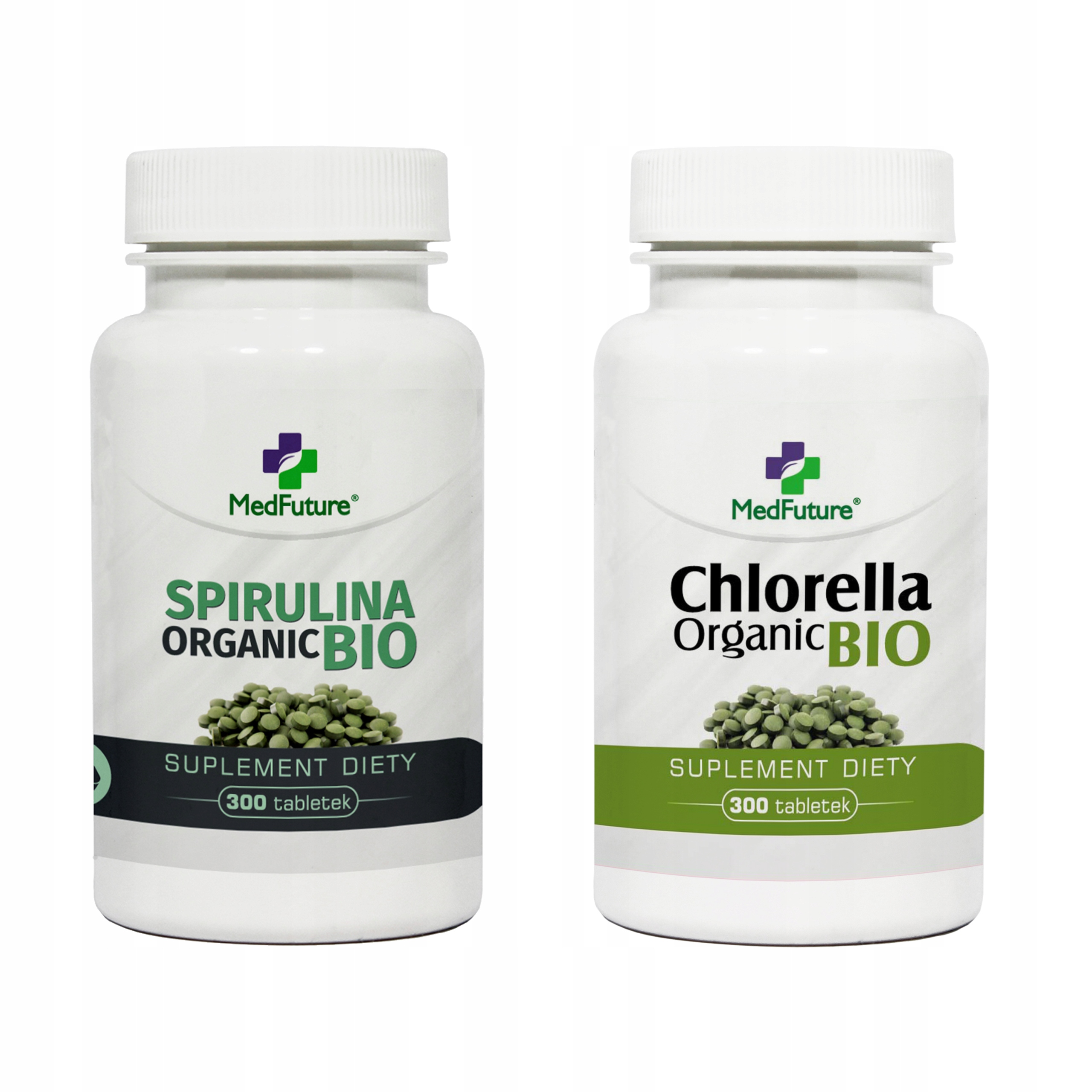 

Chlorella Spirulina Organic Zestaw 600 tabletek