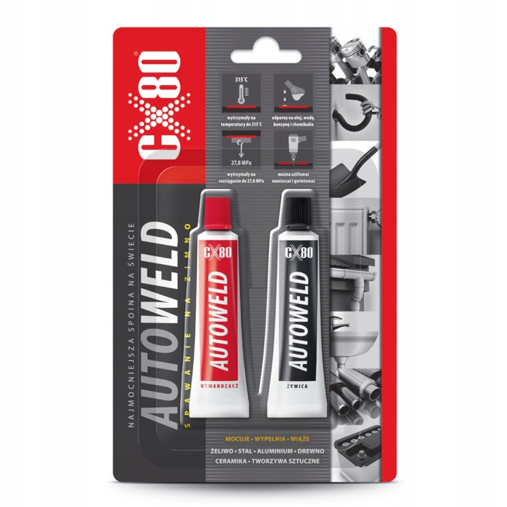 CX 80 Auto Weld spawanie na zimno Klej Do Metalu Dwuskładnikowy