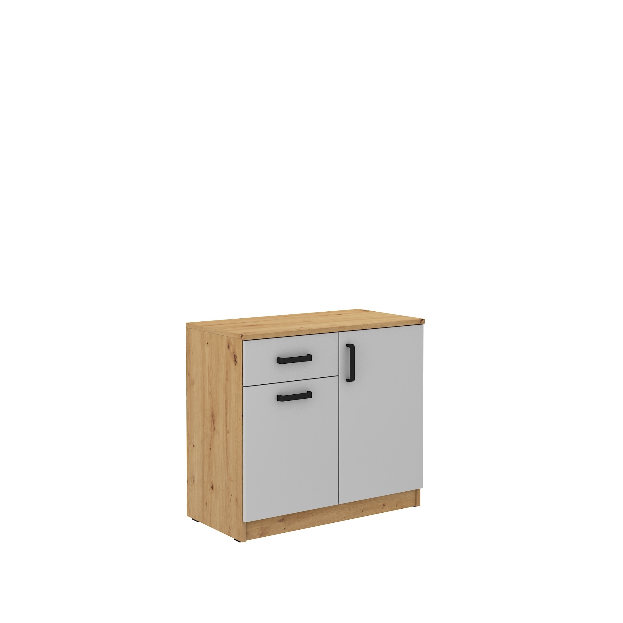 Komoda Maltesa 80 cm do obývacího pokoje Ložnice se zásuvkou 2 Dvířka Dub Artisan