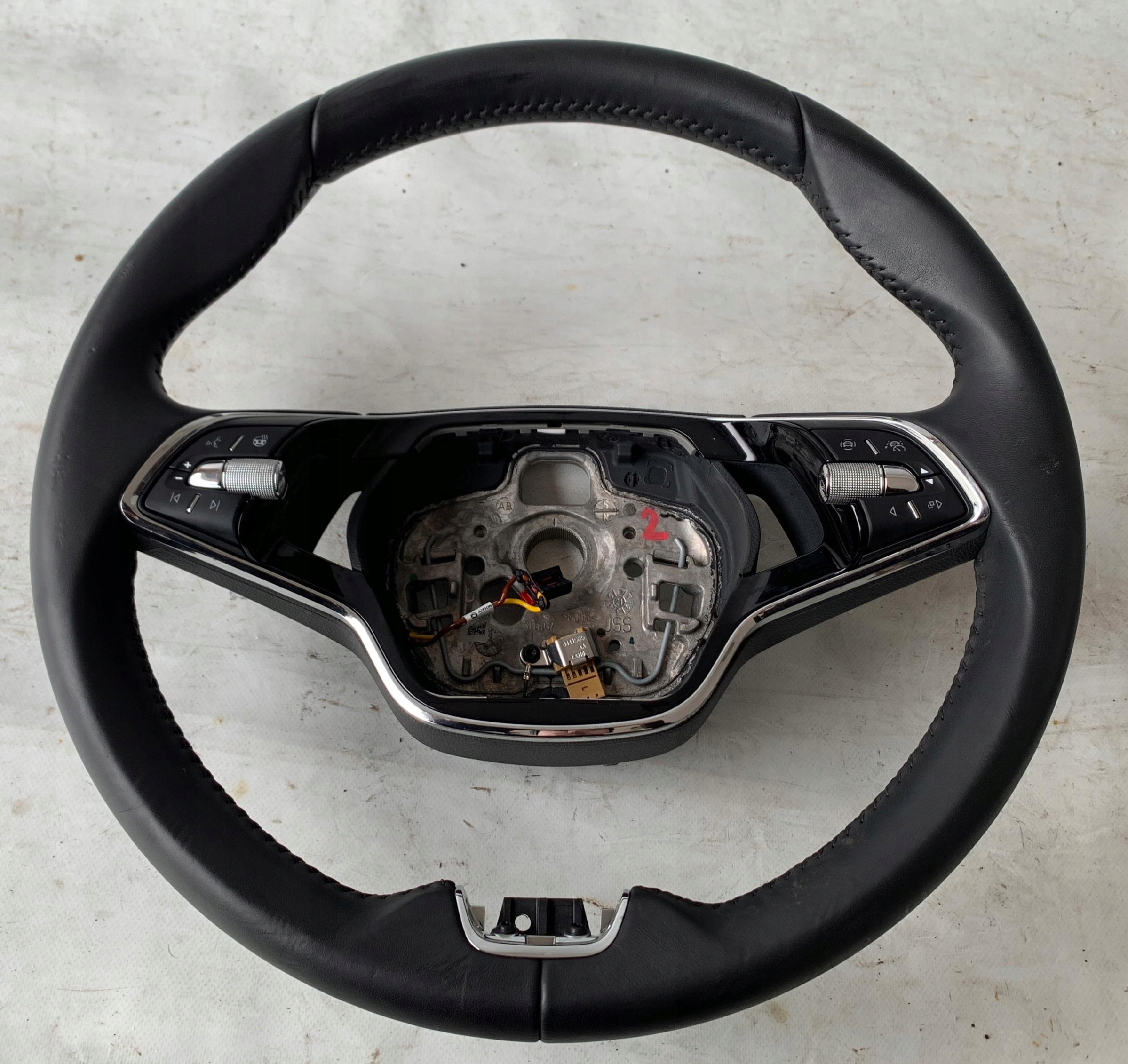 steering wheel, SKODA OCTAVIA IV GRZANA with shifting leather
