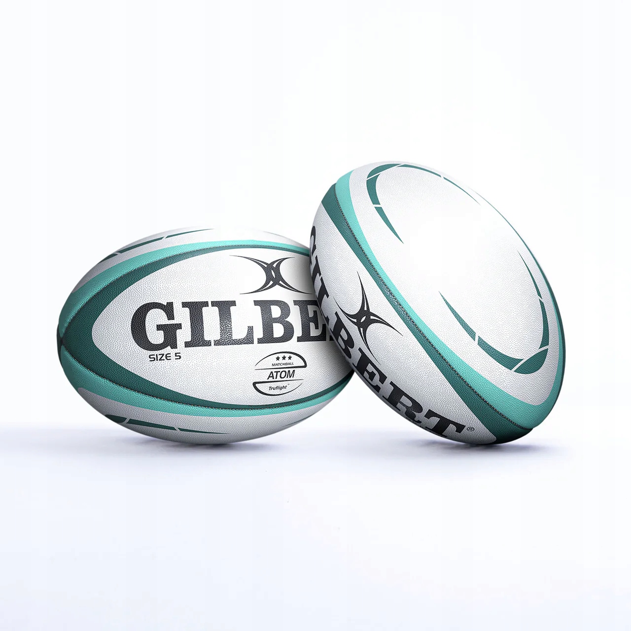 PIŁKA MECZOWA DO RUGBY GILBERT ATOM GREEN ROZMIAR 5 (WIEK 15+)