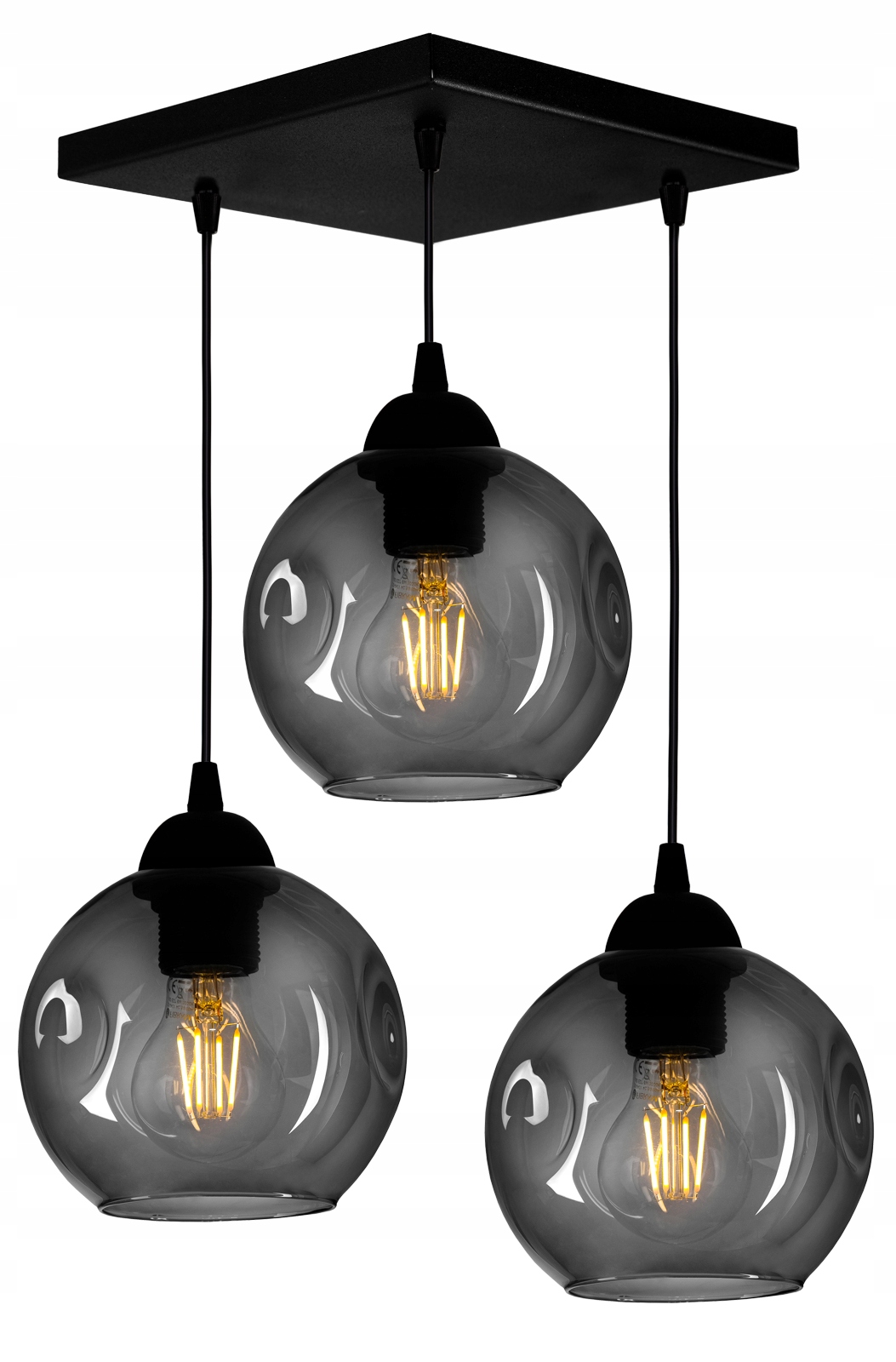 

Szklana Lampa Wisząca Sufitowa Żyrandol Kule Led