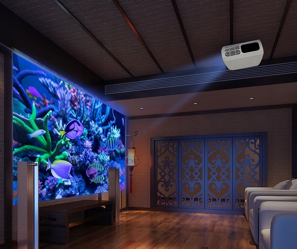 PROJEKTOR Full HD Rzutnik 4k 15000lm 1080p ANDROID TV WiFi Bluetooth STATYW Cechy dodatkowe WIFI 5G, Bluetooth 5.2, Miracast, Dolby Audio, H.265 / H.264, Android 11