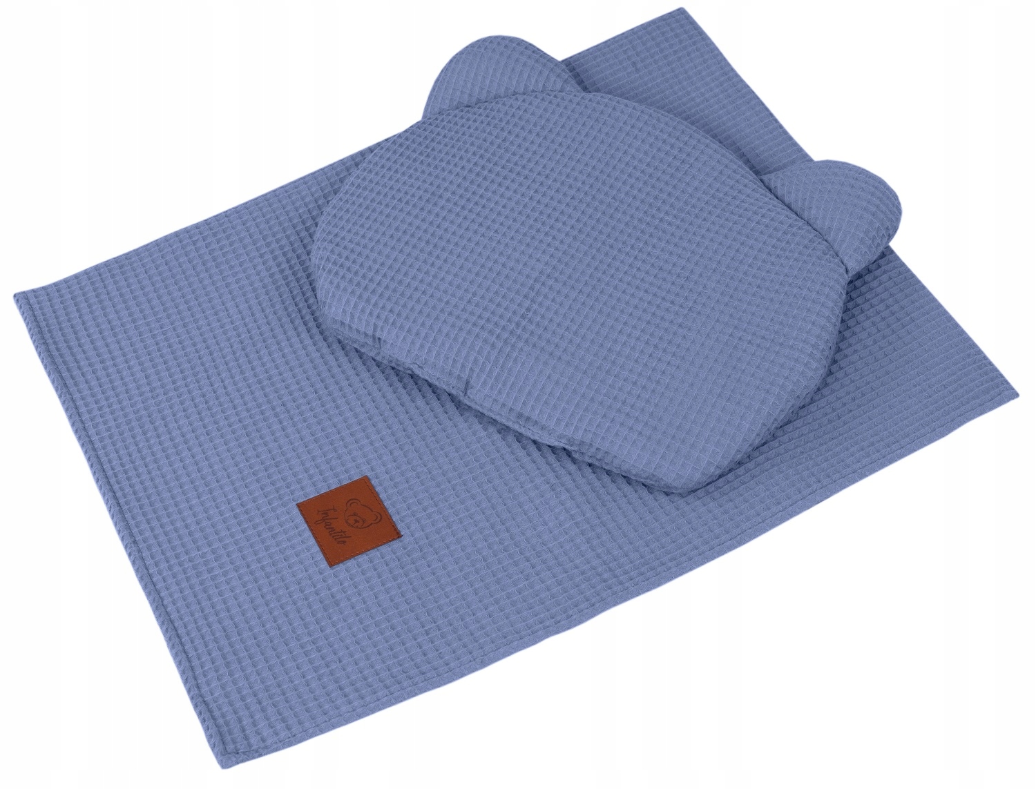 

Komplet Kocyk 75x100 Poduszka Teddy Waffle Letni