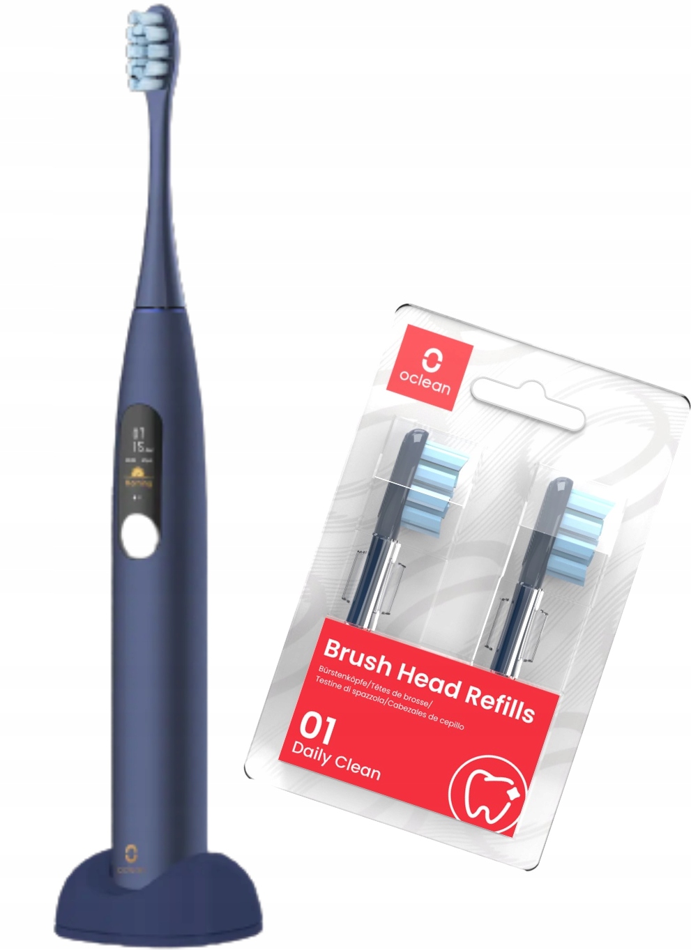 

Oclean X Pro szczoteczka soniczna końcówki Zestaw