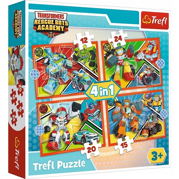 PUZZLE 4W1 AKADEMIA TRANSFORMERSÓW