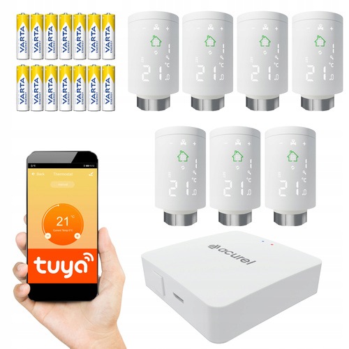 7x Głowica Termostatyczna Sterownik Smart Bramka Zigbee 3.0 Tuya Wifi