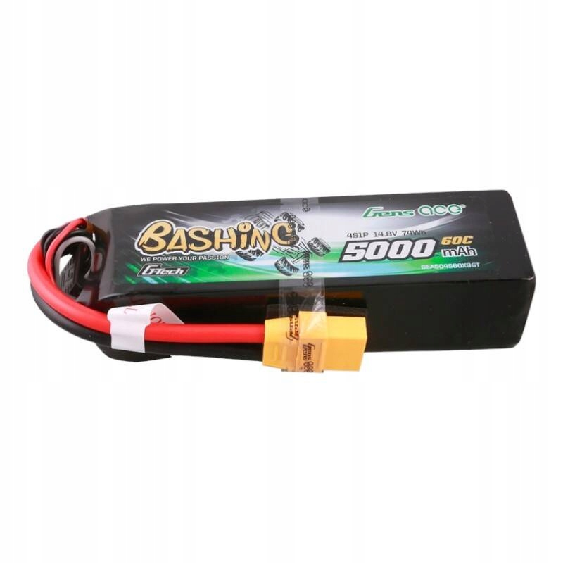 Gens Ace Akumulátor Baterie Balíček LiPo 5000mah 14.8V 4S 1P 60C Konektor XT90