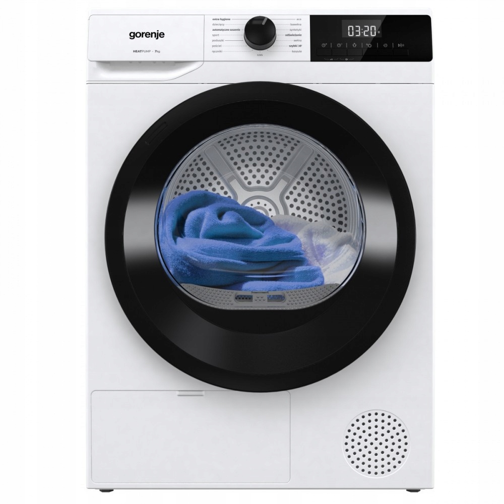 Suszarka Bębnowa Gorenje D2HNE7D/PL 7kg Pompa Ciepła Speed30 AntiCrease