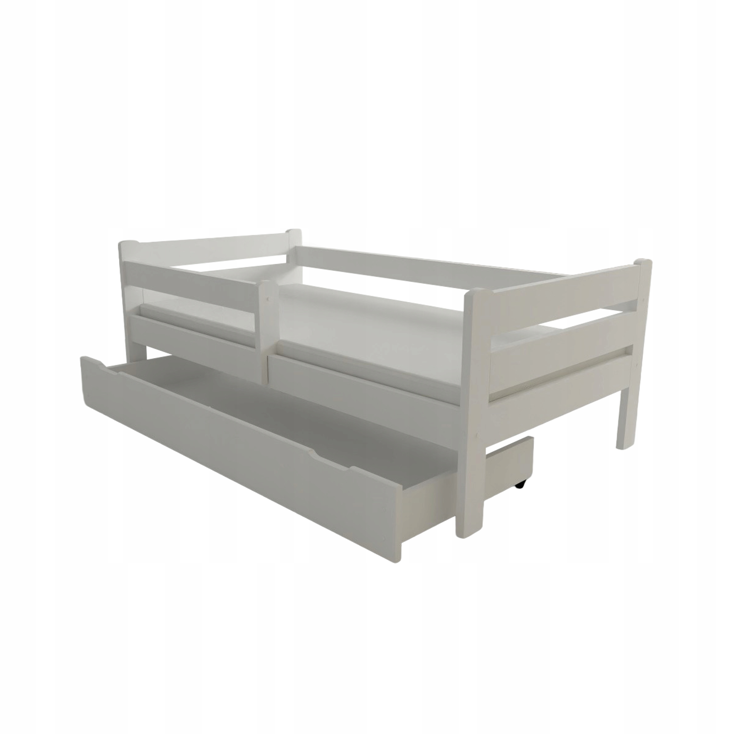 Dětská Postel Edi 80x180 Dřevěná Bílá S Zásuvkou Rošt Bonus