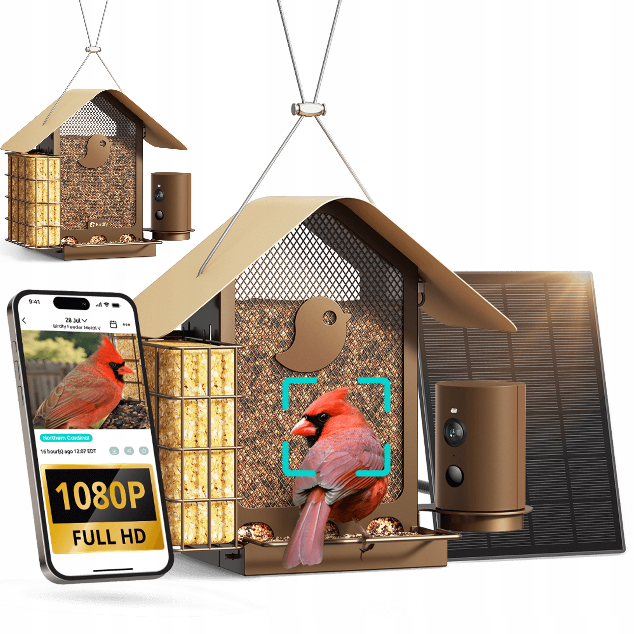 Birdfy Feeder Metal V Ai Karmnik dla Ptaków z Kamerą Ai z Rozpoznawaniem