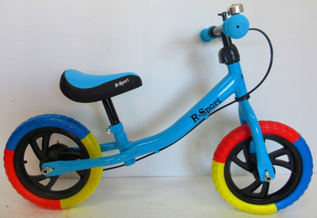 Rowerek biegowy R6n R-Sport 12'' hamulec dzwonek Kolor Niebieski