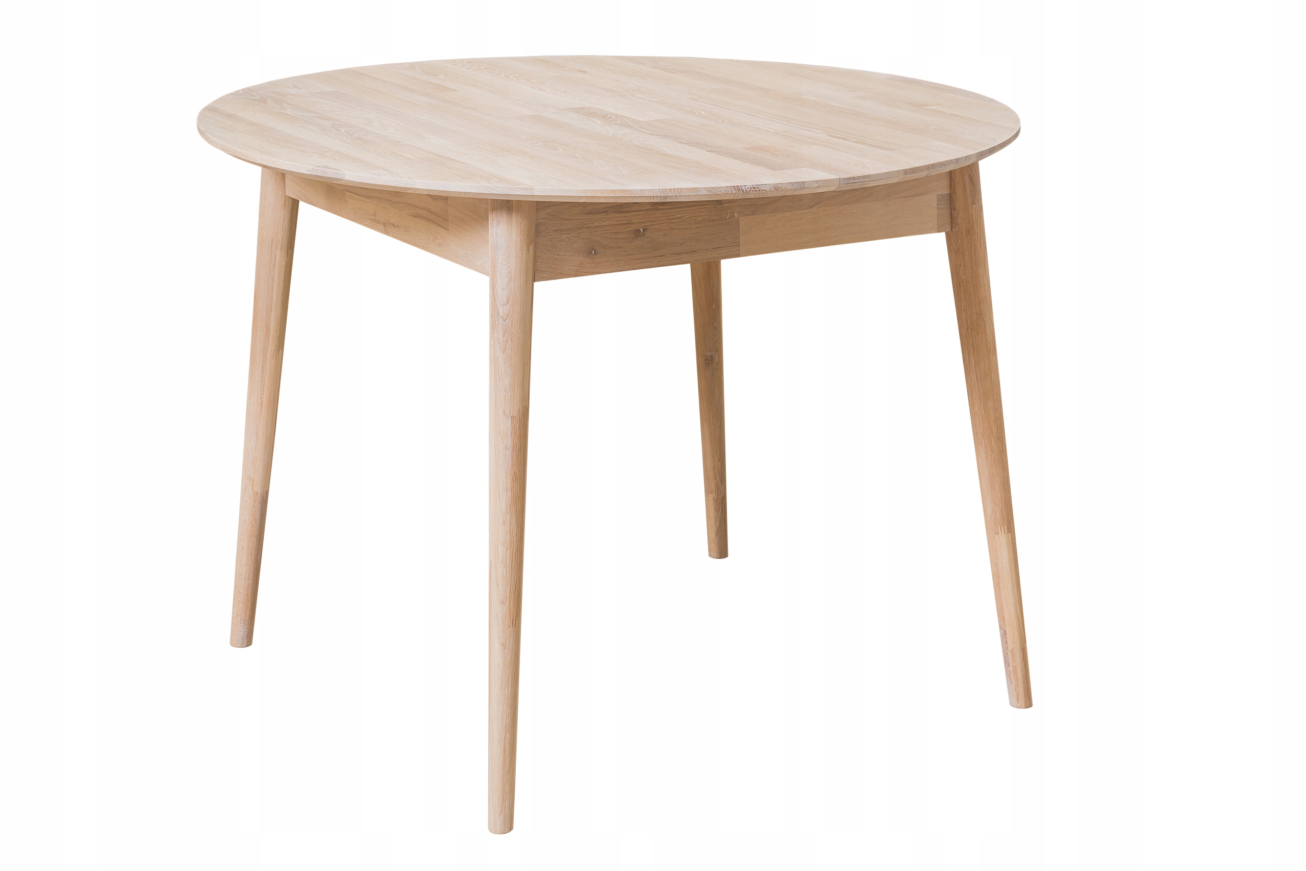 STÓŁ DĘBOWY OKRĄGŁY ROZKŁADANY ŚR 110 cm, LITY DĄB Marka Mebelink