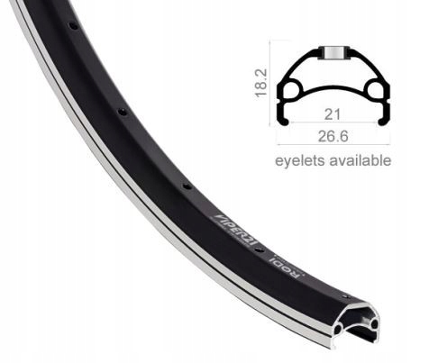 Obręcz Rodi Viper 26" 559x21 czarna 36 otw.