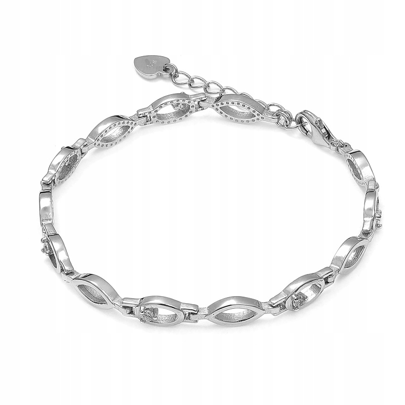Stříbrný náramek Ag 925 s zirkony BS8583
