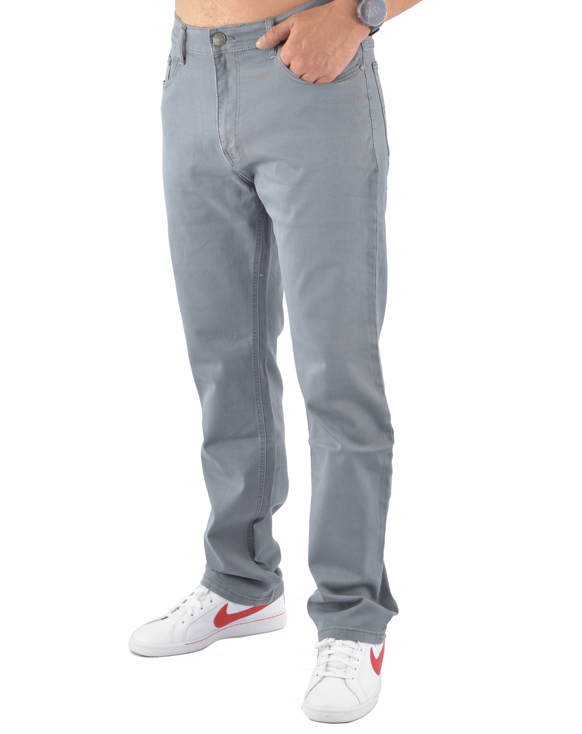 MĘSKIE JEANSY BIGREY SPODNIE SZARE JASNA 36/32 Rozmiar 36/32