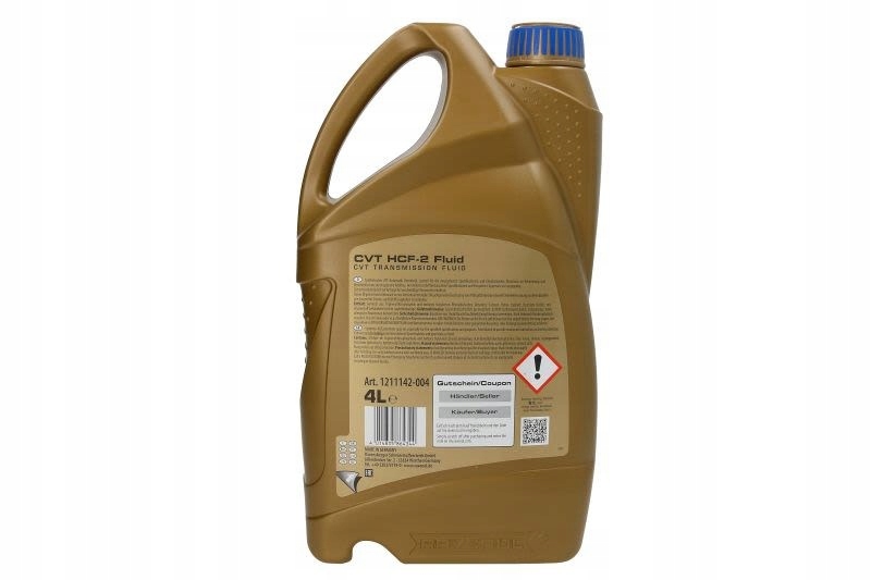 Olej RAVENOL CVT HCF-2 4L Pojemność opakowania 4 l