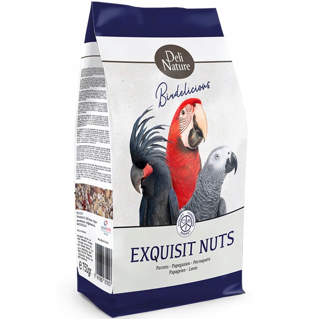 Levně Deli Nature Birdelicious Exquisit Nuts 750 g – doplněk stravy pro papuče