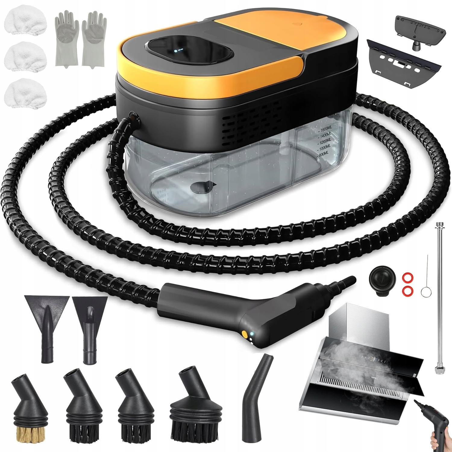 Parní Čistič Mop Napařovač Vysavač 2500W Čisticí Sada