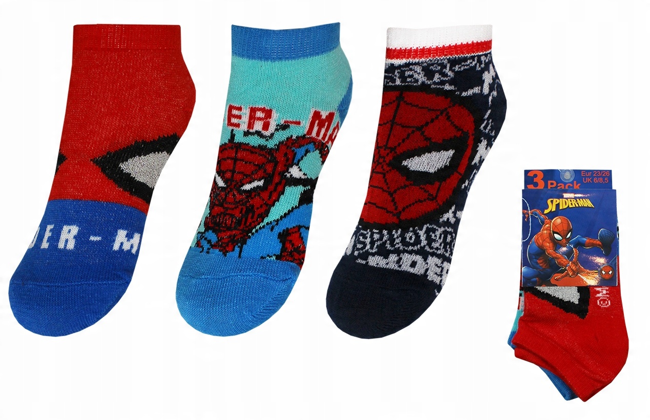 

Spiderman Marvel Stopki Chłopięce 3-PAK 23/26