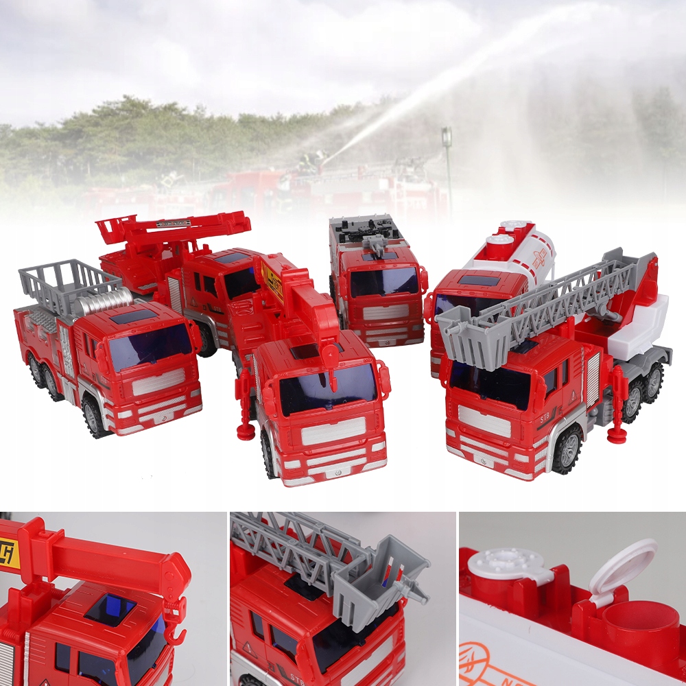 ZESTAW SAMOCHODY STRAŻ DŹWIG CIĘŻARÓWKA ŻURAW WOZY STRAŻACKIE DLA DZIECI Wiek dziecka 0 +