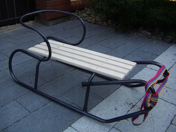 POLSKIE SANKI BASIC Z OPARCIEM I MATERACYKIEM Marka Pozostałe