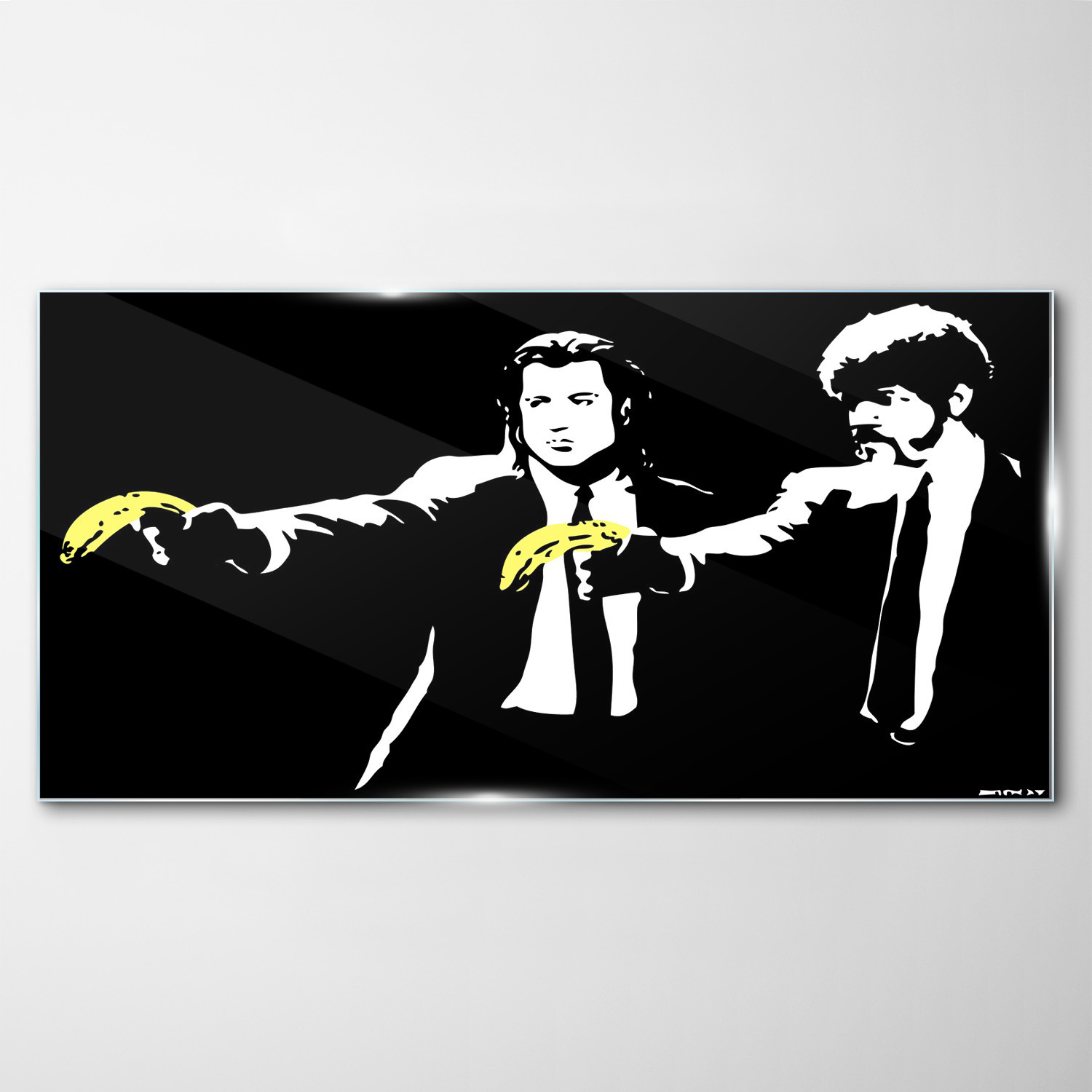 

Obraz szklany na ścianę Pulp fiction Banksy 100x50