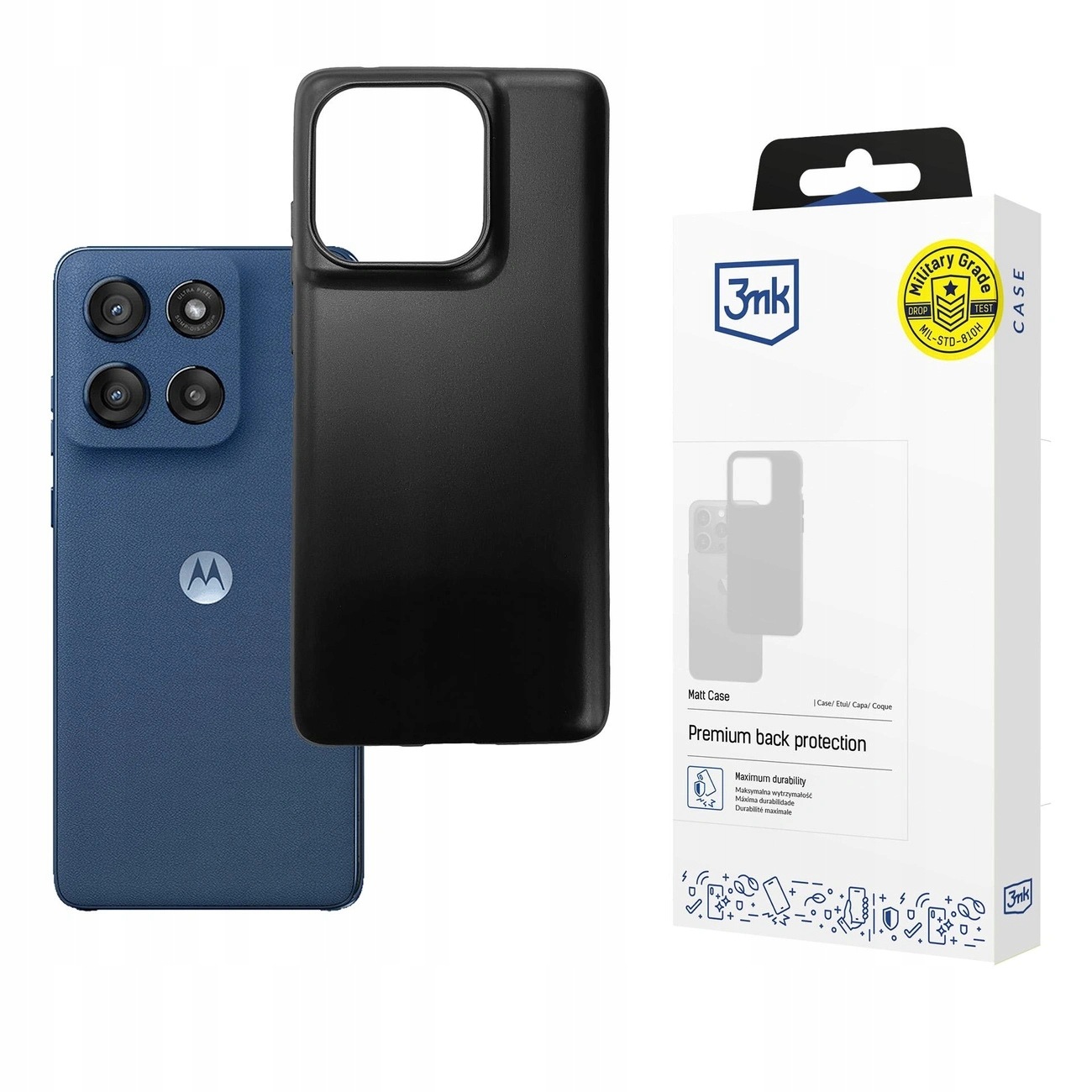 Etui 3mk Matt Case na Motorola Moto Edge 60 60 Fusion czarny matt