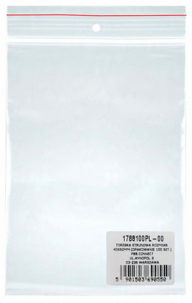 

Torebka strunowa Ldpe 170x230mm 100szt