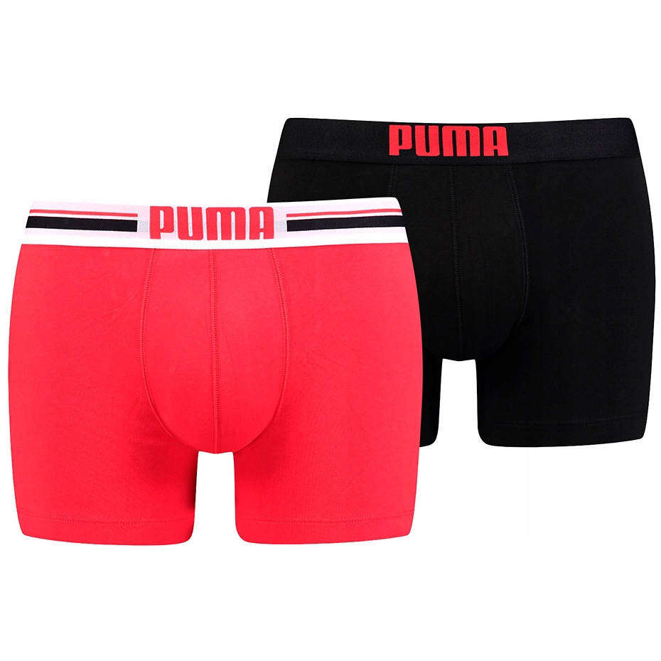 

Bokserki męskie Puma Placed Logo Boxer 2P czerwone