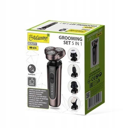 Zestaw do golenia 5w1 Usb Maestro MR-674