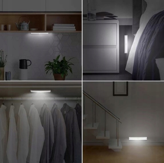 LED Lampka magnez LED 3m czujka ruchu baterie 3xAA Kolor dominujący biały