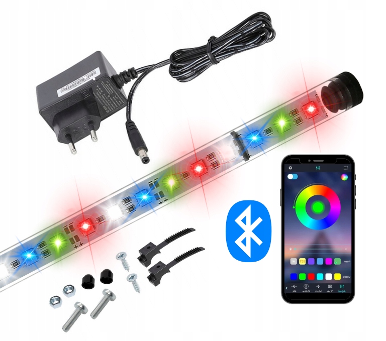Led Rgb akvárium 40 cm a Bluetooth zářivka